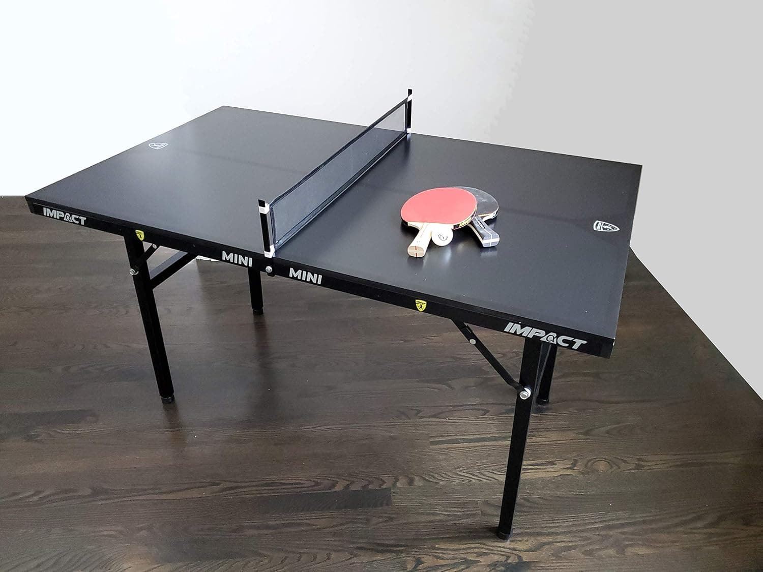 Killerspin Impact Mini Deep Chocolate Table Tennis Table, Black
