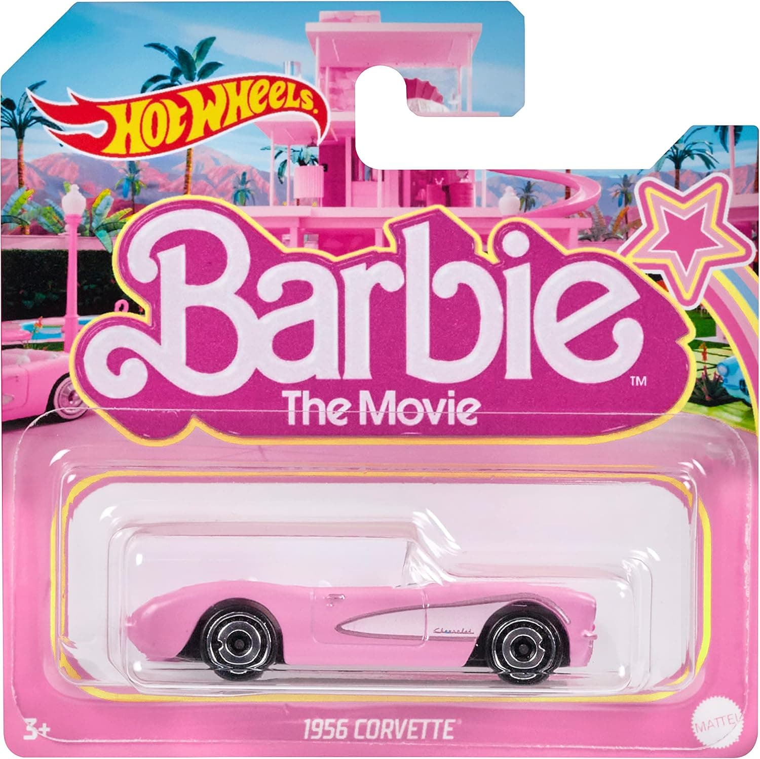 Hot Wheels 2023 Barbie 1956 Corvette Barbie La Película, Rosa