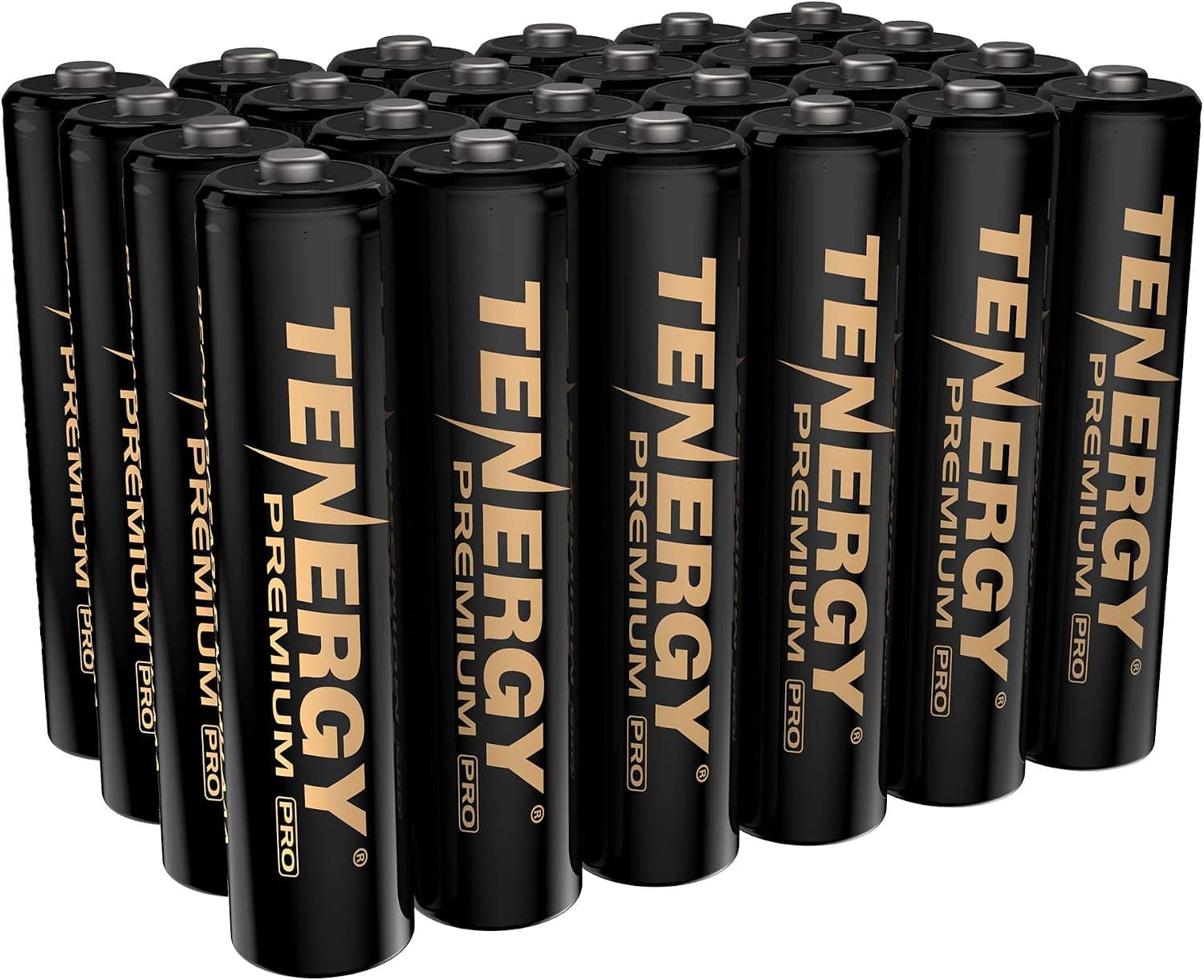 Tenergy Premium PRO Baterías AAA recargables de 1,2 V, batería AAA NiMH de alta capacidad de 1100 mAh, paquete de 24 baterías recargables
