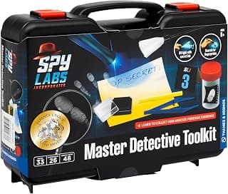 Spy Labs Master Detective Toolkit V2 | Forensic Science Kit | Gather & Document Evidence, Play | Fingerprints, Footprints, Tire Tracks | 32-Page Experiment Storybook