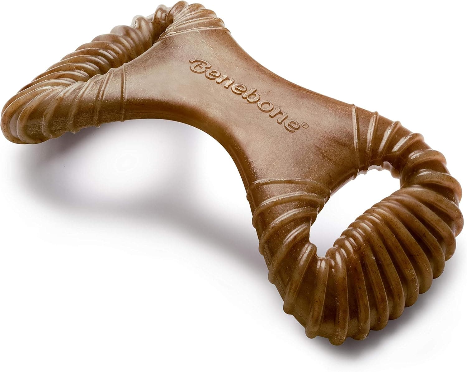 Benebone Dental Juguete masticable para perros duradero para masticadores agresivos, tocino real, fabricado en Estados Unidos, grande