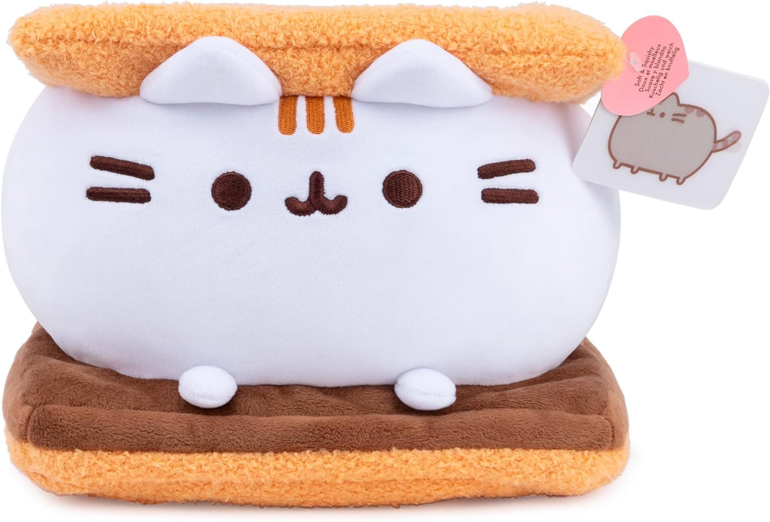 GUND Pusheen S'Mores Squisheen 12-Inch Squishy Plush Toy; Ages 8+ | Inspires Fun Food-Themed Roleplay and Creative Storytelling; Comforting Collectible Gift for Teens and Pop Culture Fans