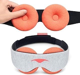 Manta Steam Sleep Mask - Máscara para dormir reutilizable casi opaca para relajación y sueño reparador - Tazas de vapor ajustables para microondas para hidratación natural, tensión ocular y alivio de los senos nasales
