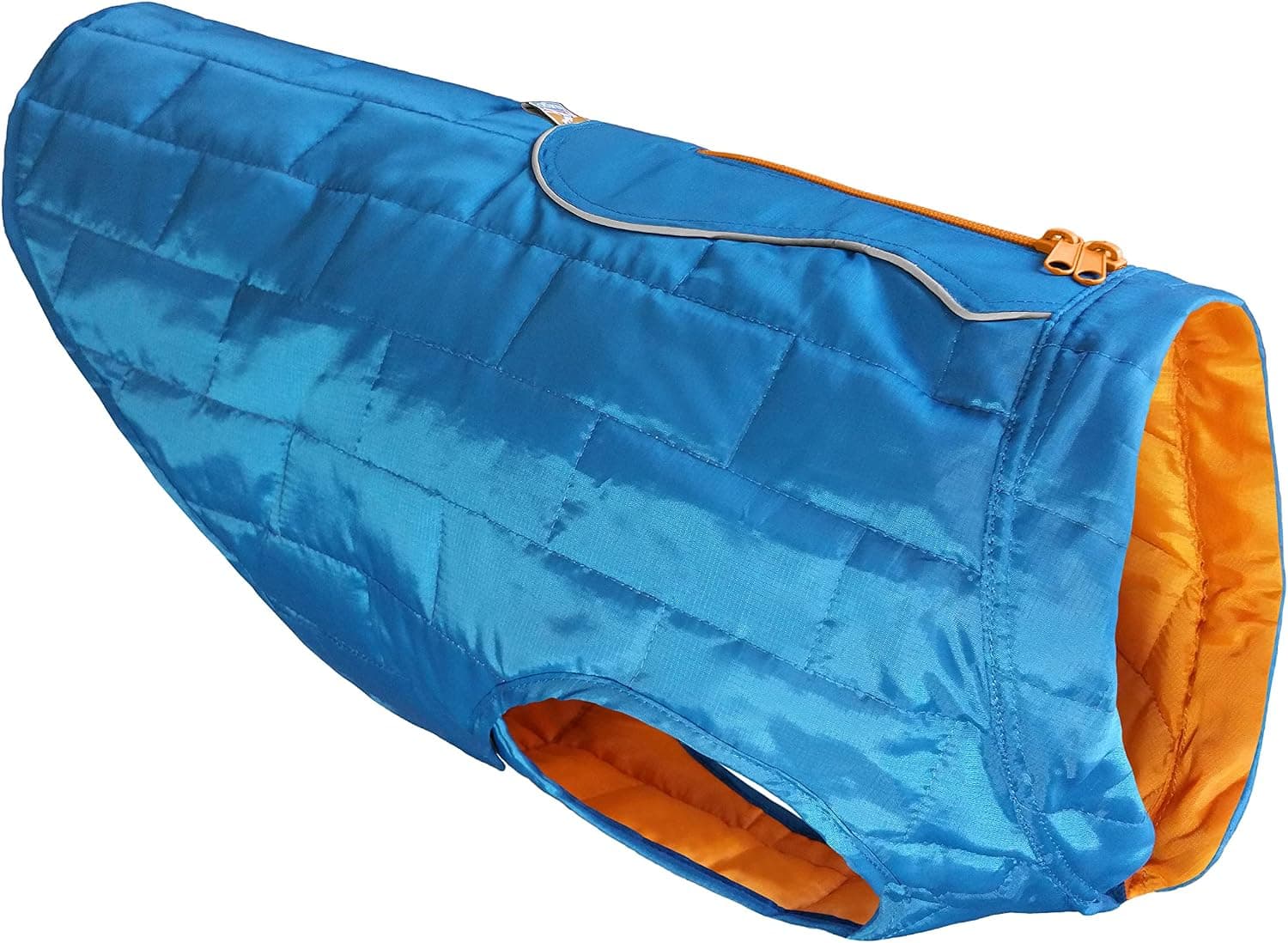 Kurgo Loft Dog Jacket, Coastal Blue/Orange, Medium