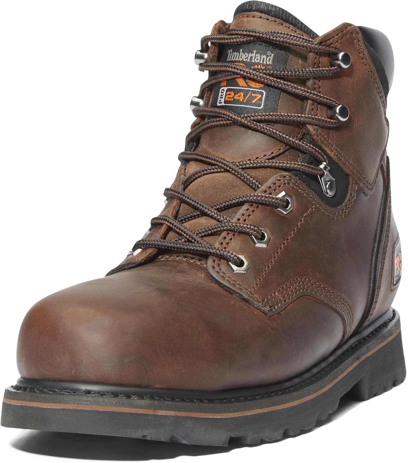 Timberland PRO Pit Boss Bota de trabajo industrial con punta de seguridad de acero de 6 pulgadas para hombre