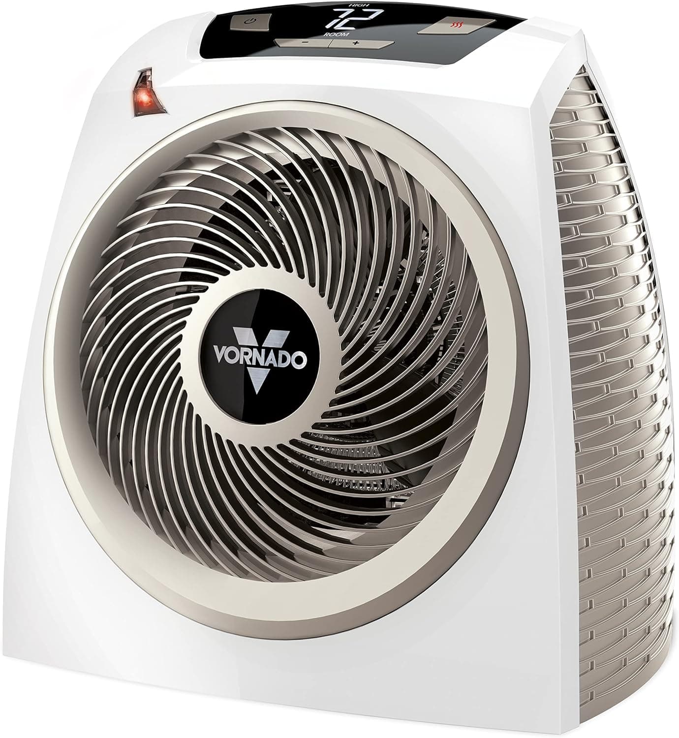 Vornado AVH10 Calentador espacial para el hogar, opción solo ventilador, pantalla digital con termostato ajustable, características de seguridad avanzadas, control de clima automático, calentador eléctrico para toda la habitación para interiores
