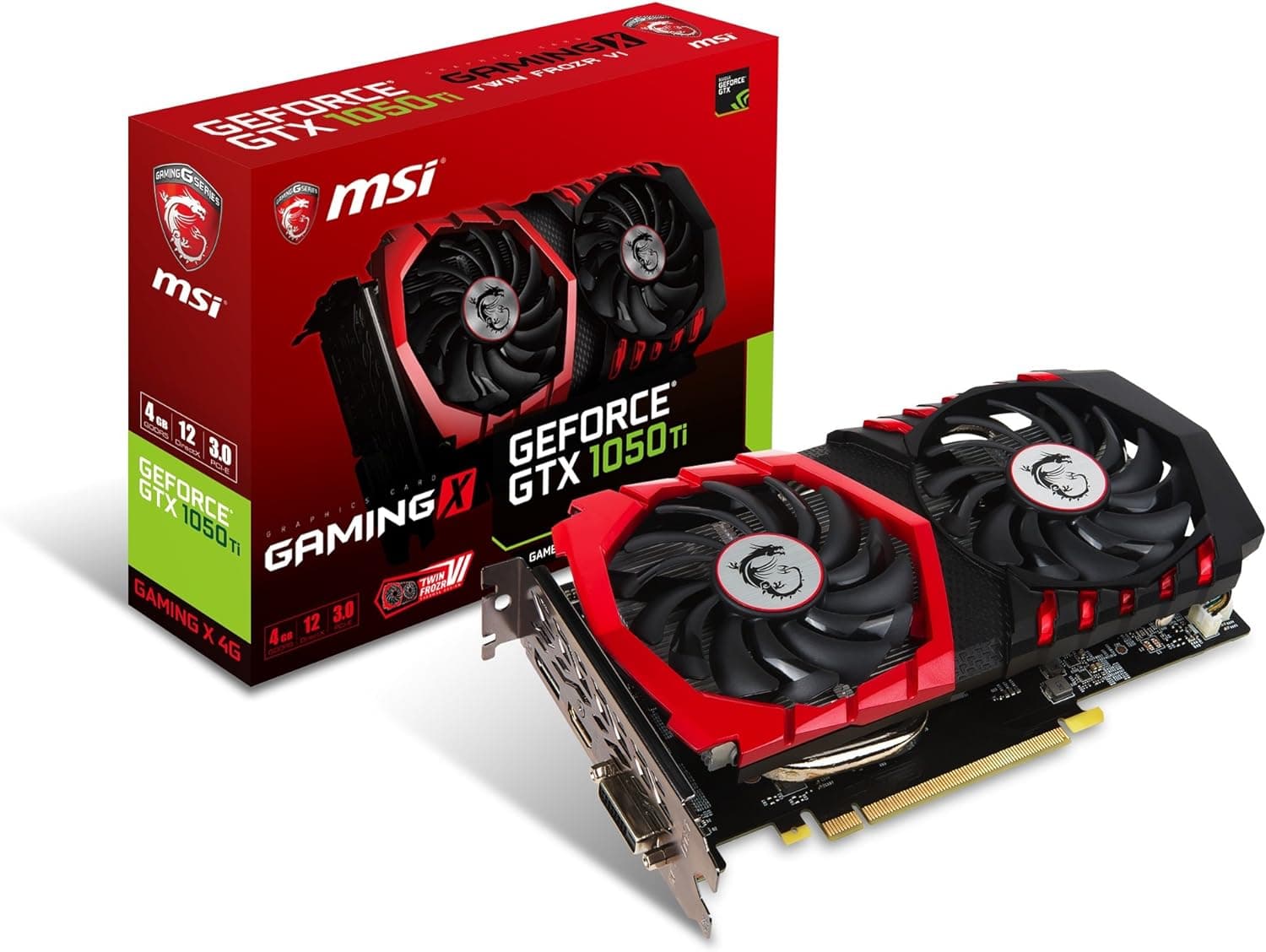 Tarjetas gráficas de vídeo para computadora msi GeForce GTX 1050 TI Gaming X 4G, 4GB