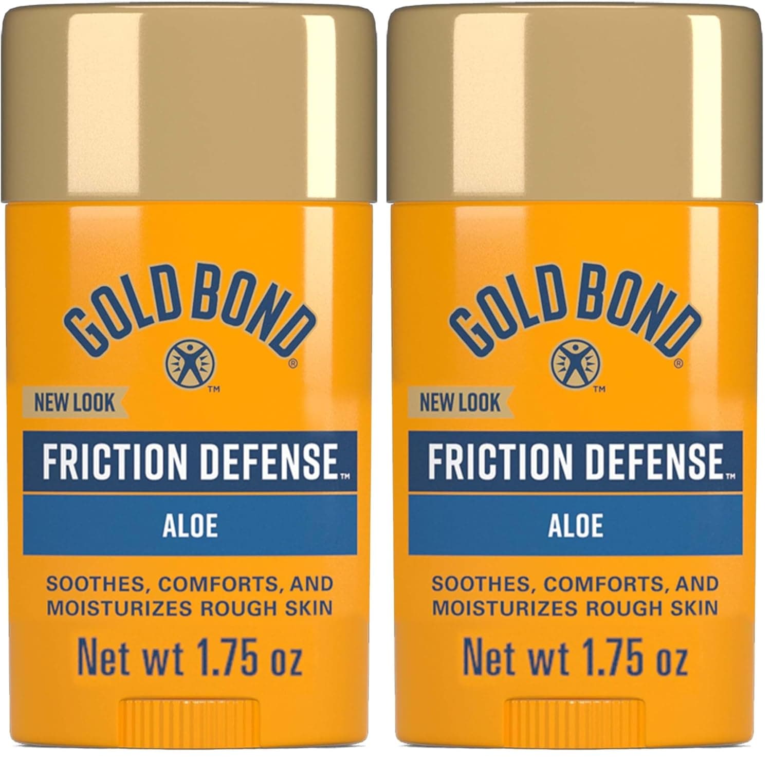 Gold Bond Friction Defense Stick with Aloe | Prevents Chafing | Soothes & Moisturizes | 1.75 oz | Pack of 2