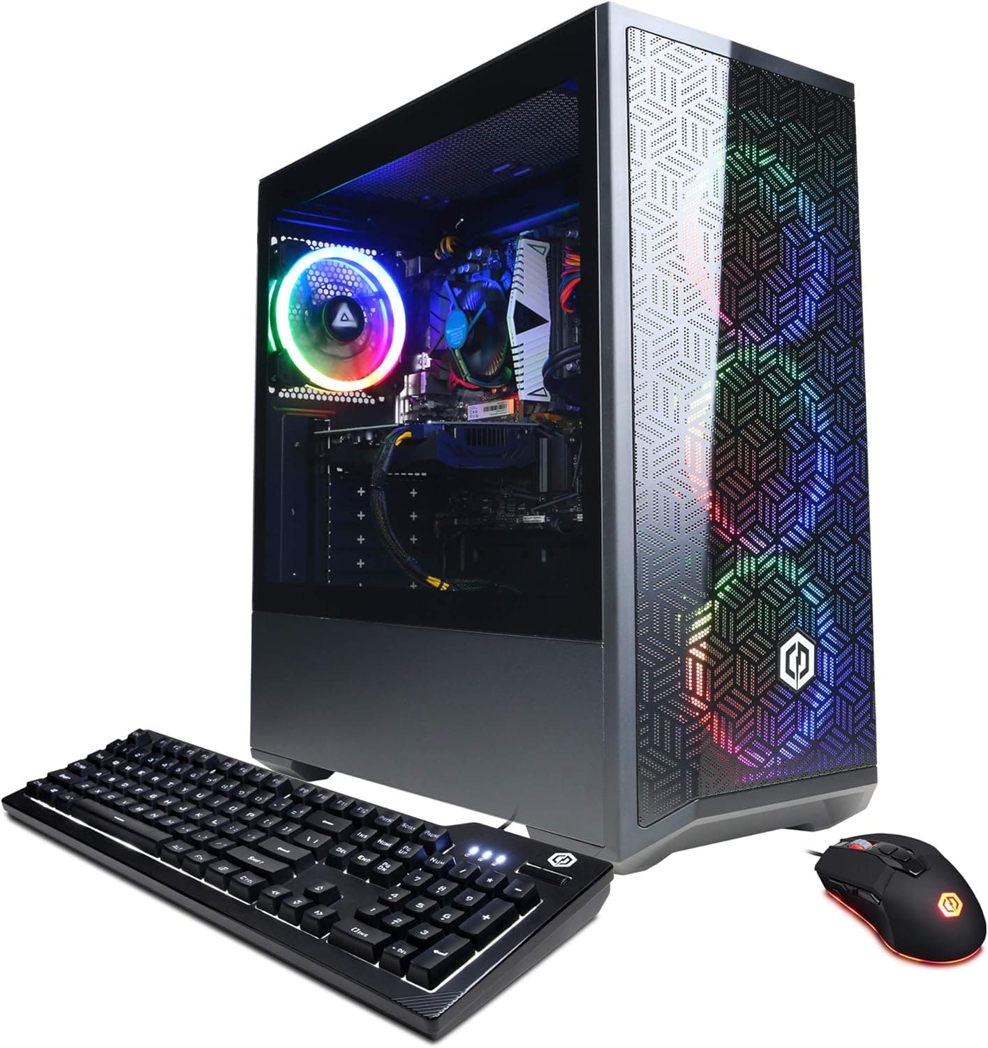 CYBERPOWERPC Gamer Xtreme VR Gaming PC, Intel Core i5-11400F 2.6GHz, GeForce RTX 3050 8GB, 8GB DDR4, 500GB PCI-E NVMe SSD, WiFi Ready y Win 11 Home (GXiVR8060A12), Negro