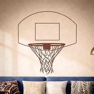 Calcomanía de vinilo para pared, aro de baloncesto, cesta, red, decoración de habitación deportiva, pegatinas, Mural, decoración grande (ig5533)