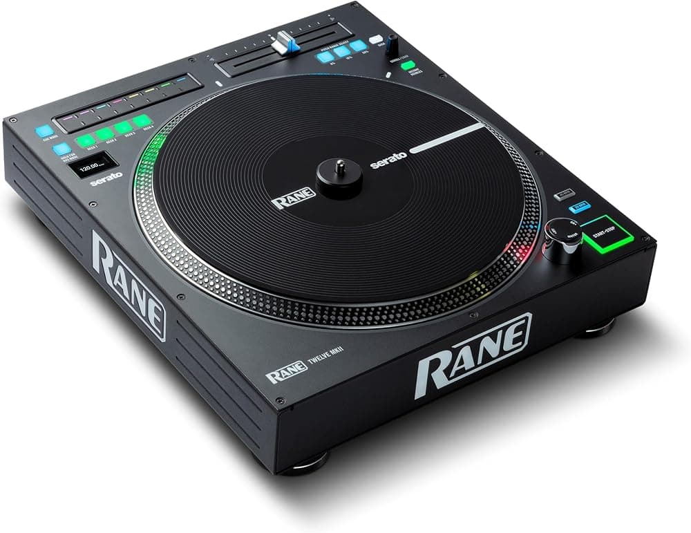 RANE Twelve MKII Tocadiscos motorizado para DJ | Controlador MIDI para DJ tipo vinilo de 12 pulgadas, control USB MIDI y DVS para Traktor, Virtual DJ y Serato DJ
