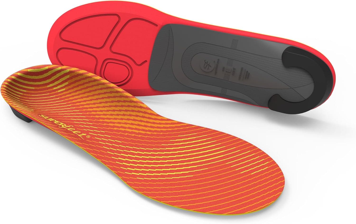 Superfeet Run Pain Relief Insoles for Plantar Fasciitis Relief & Runners with All Arch Heights Support & EVOLyte® Carbon Fiber - 7.5-9 Men / 8.5-10 Women