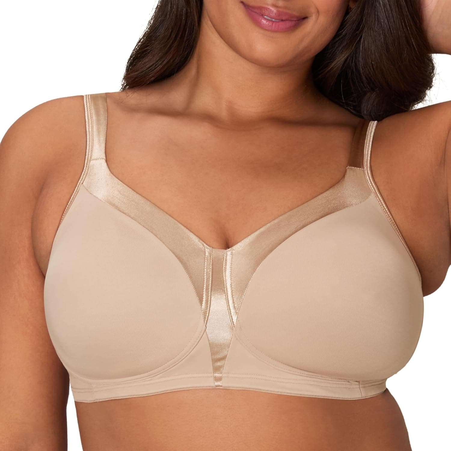 Playtex Sujetador inalámbrico para mujer, sujetadores de camiseta de talla grande disponibles para 18 horas, suavizante, cobertura completa, 4803, paquete individual o de 2