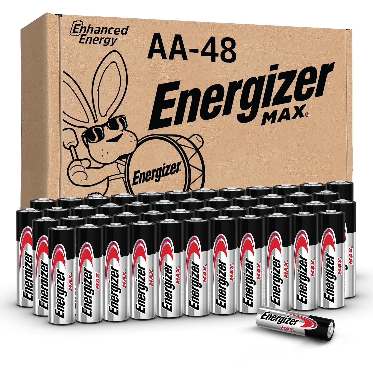 Pilas Energizer MAX AA, pilas alcalinas doble A (paquete de 48)