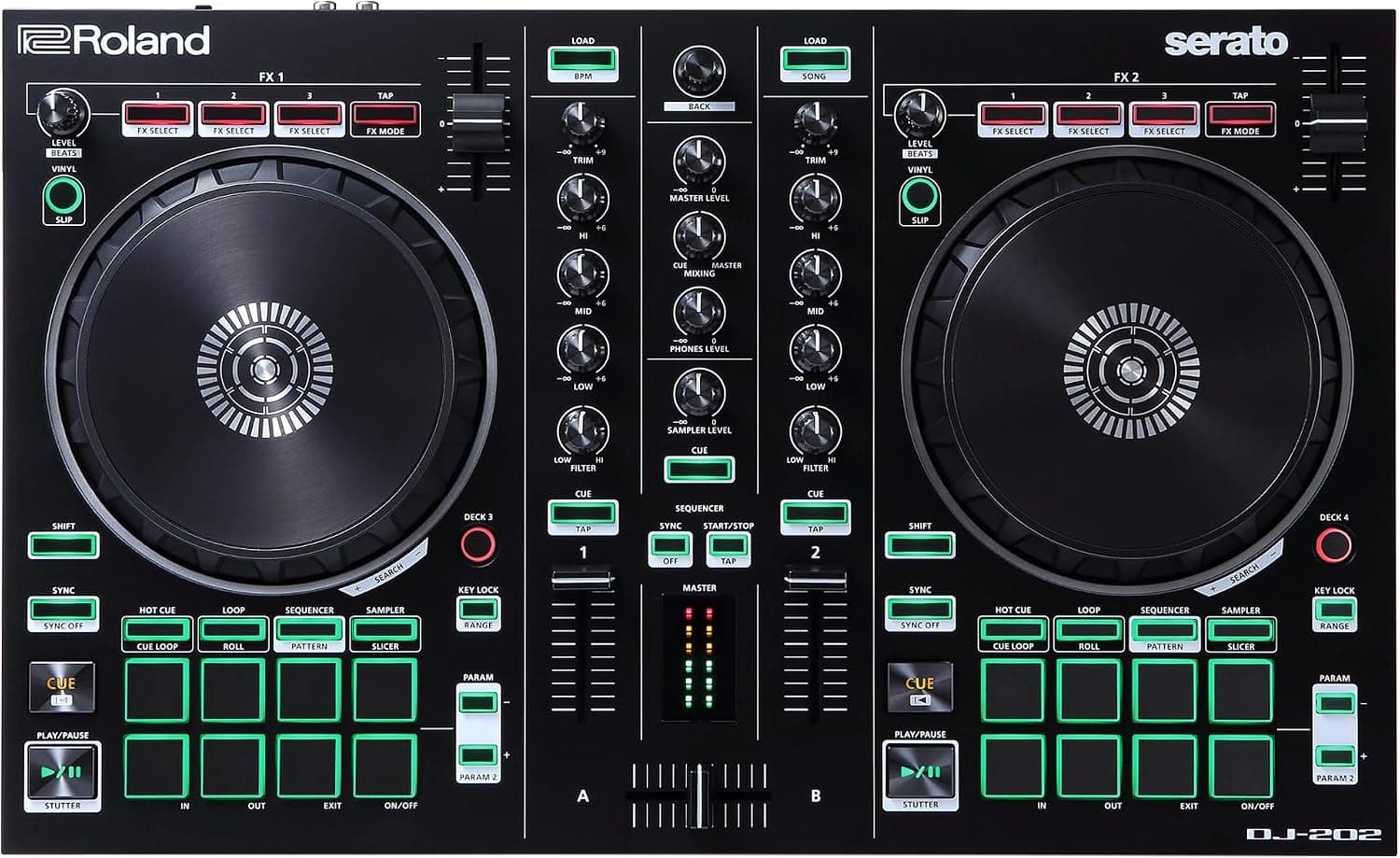 Controlador de DJ compacto Roland DJ-202