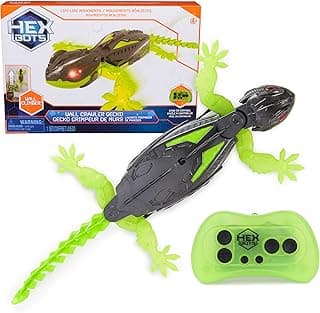 HEX BOTS Wall Crawler Gecko Rechargeable Remote Control Toy | Lizard RC Toy, Wall Climbing Technology, Realistic Limbs, Easy to Use Remote, Prank Toys & Gifts for Kids Ages 4+