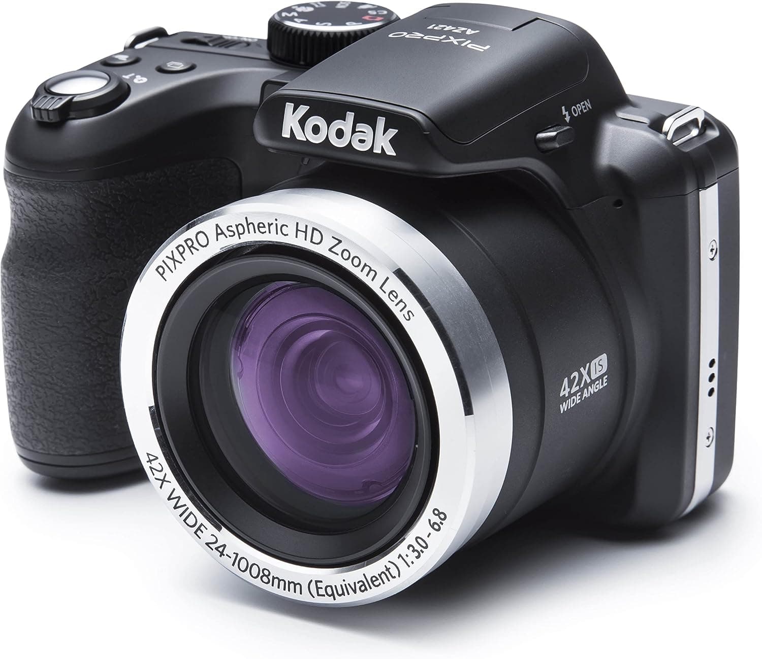 Kodak PIXPRO Astro Zoom AZ421-BK Cámara digital de 16MP con zoom óptico de 42X y pantalla LCD de 3" (negro)