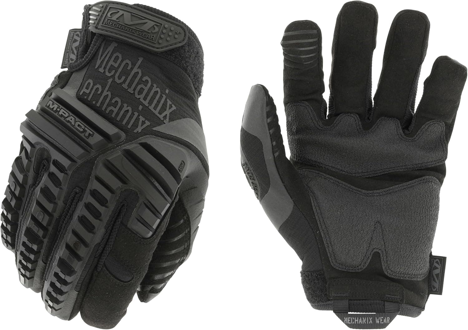 Guantes tácticos Mechanix Wear M-Pact Covert, grandes, negros | Guantes de seguridad con capacidad para pantalla táctil, protección contra impactos, absorción de vibraciones y ajuste seguro para hombres