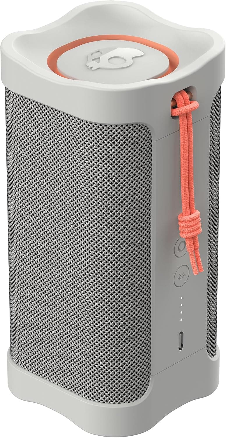 Lifeworks Skullcandy Terrain Altavoz Bluetooth inalámbrico - Altavoz portátil impermeable IPX7 con radiadores pasivos personalizados duales, batería de 14 horas, muñequera de nailon y estéreo inalámbrico verdadero