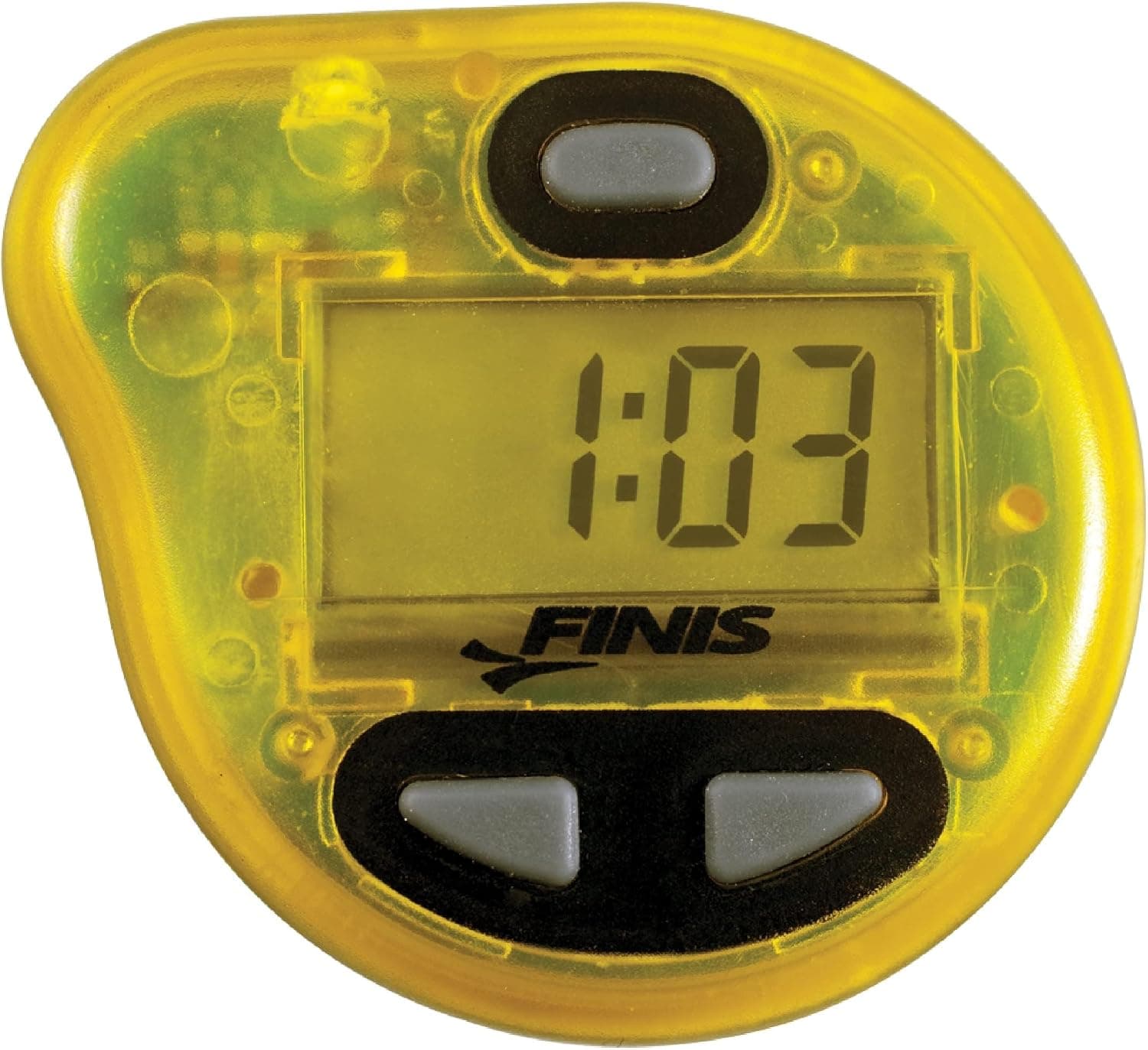 FINIS Tempo Trainer Pro - Metrónomo de natación audible resistente al agua - Tempo de carrera ajustable - 3 modos de entrenamiento, amarillo/negro