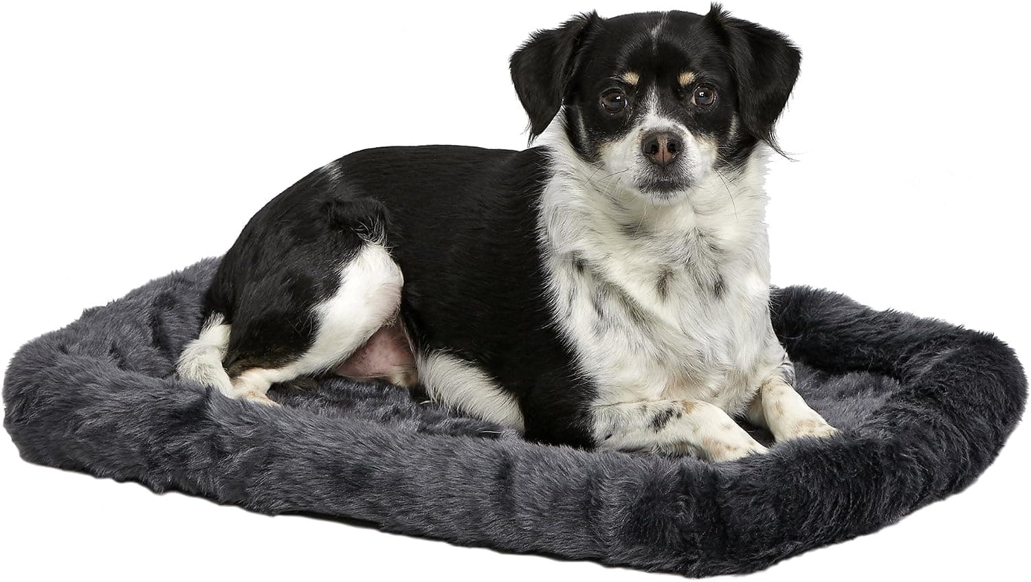 Hogares del Medio Oeste para mascotas Cama para perros QuietTime - Refuerzo de piel sintética gris, ultrasuave y lavable a máquina, se adapta a cajas y portadores de 24 pulgadas, para perros de razas pequeñas