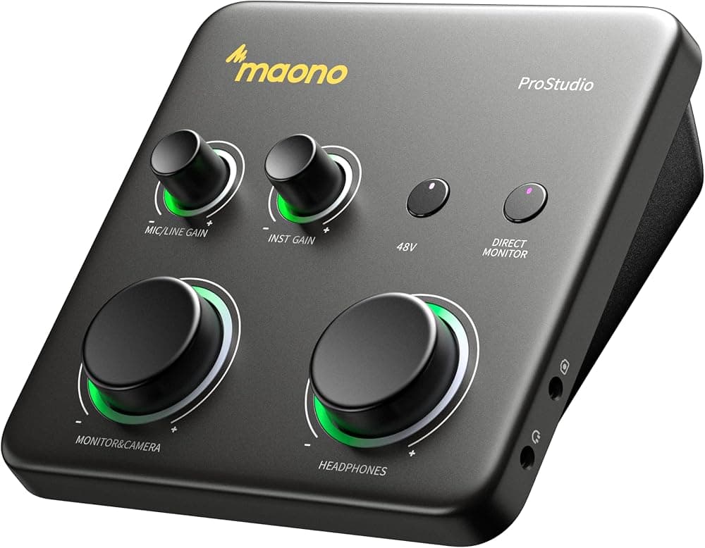 Interfaz de audio USB P1 con ganancia de 70 dB para PC, teléfono, iPad y guitarra | Ganancia automática, bucle invertido, ASIO, control de silencio independiente, software de enrutamiento para podcasting en solitario, streaming y grabación de música móvil