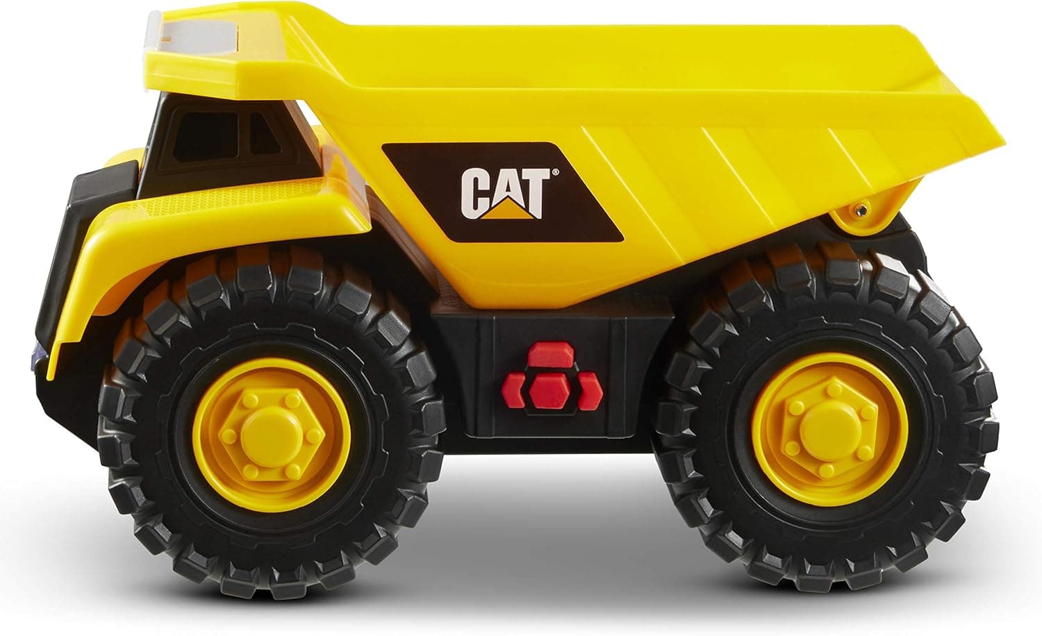 CAT Construction Tough Machines Camión volquete de juguete, 10" con luces y sonidos realistas, acción retumbante, piezas móviles y construcción de plástico resistente
