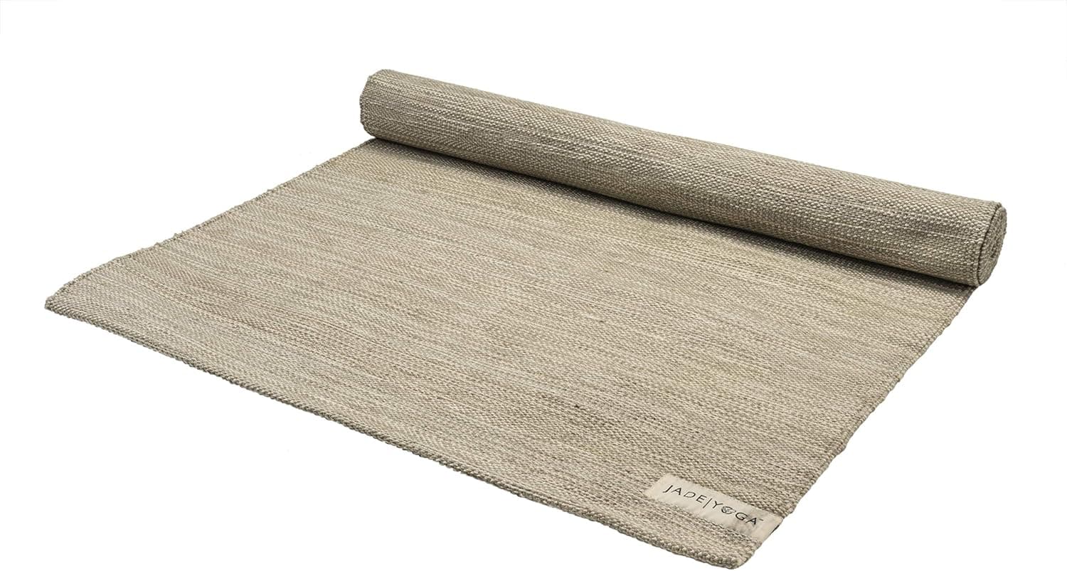 Jade Yoga Organic Cotton Hand Loomed Yoga Mat 72" Indigo