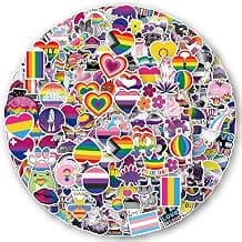 200 PCs LGBT Stickers, LGBTQ Rainbow Love Vinyl Stickers and Decals, Transman Laptop Water Bottle for Hydro Flask, Car,Planner,Skateboard, Kids, Toddlers, Adults, Holiday Gifts Stickers