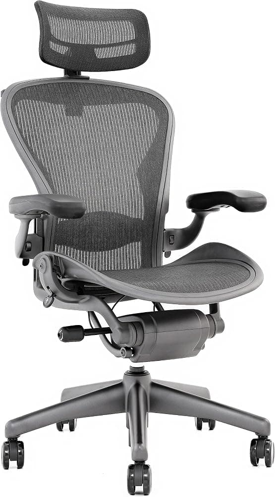 Caja abierta Herman Miller Aeron completamente cargada