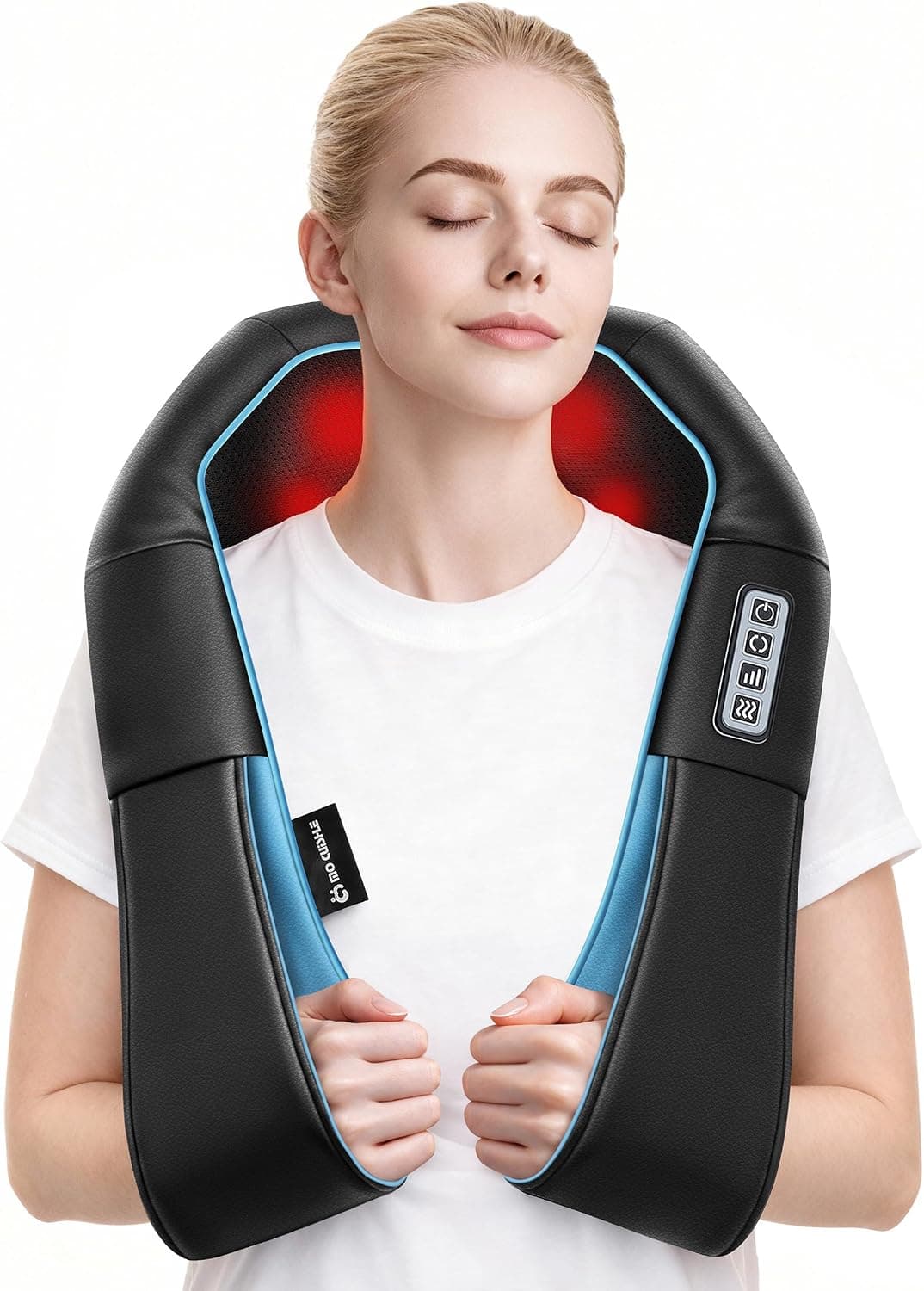 Mo Cuishle Shiatsu Masajeador de Cuello y Hombros con Calor - Masaje de Amasamiento Profundo para Relajación - Ideal para Navidad, Día de la Madre, Día del Padre, Regalos para Hombres, Mujeres, Mamá y Papá