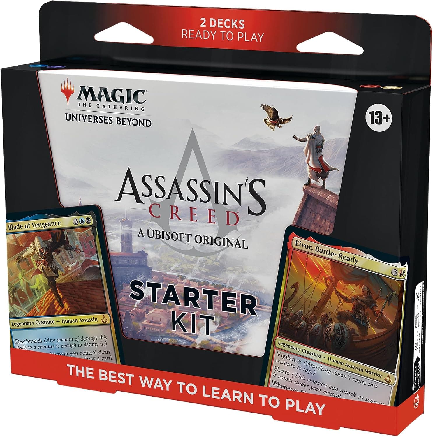 Magic: The Gathering - Kit de inicio de Assassin's Creed | Aprende a jugar magia con 2 mazos con temática de Assassin's Creed | Juego de cartas coleccionables para 2 jugadores para mayores de 13 años