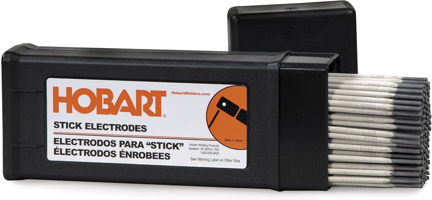 Hobart 770470 6013 Stick, 1/8-10 lb. | Light-to-medium penetration 6013 all-purpose stick; 60,000 PSI; runs AC, DCEP or DCEN