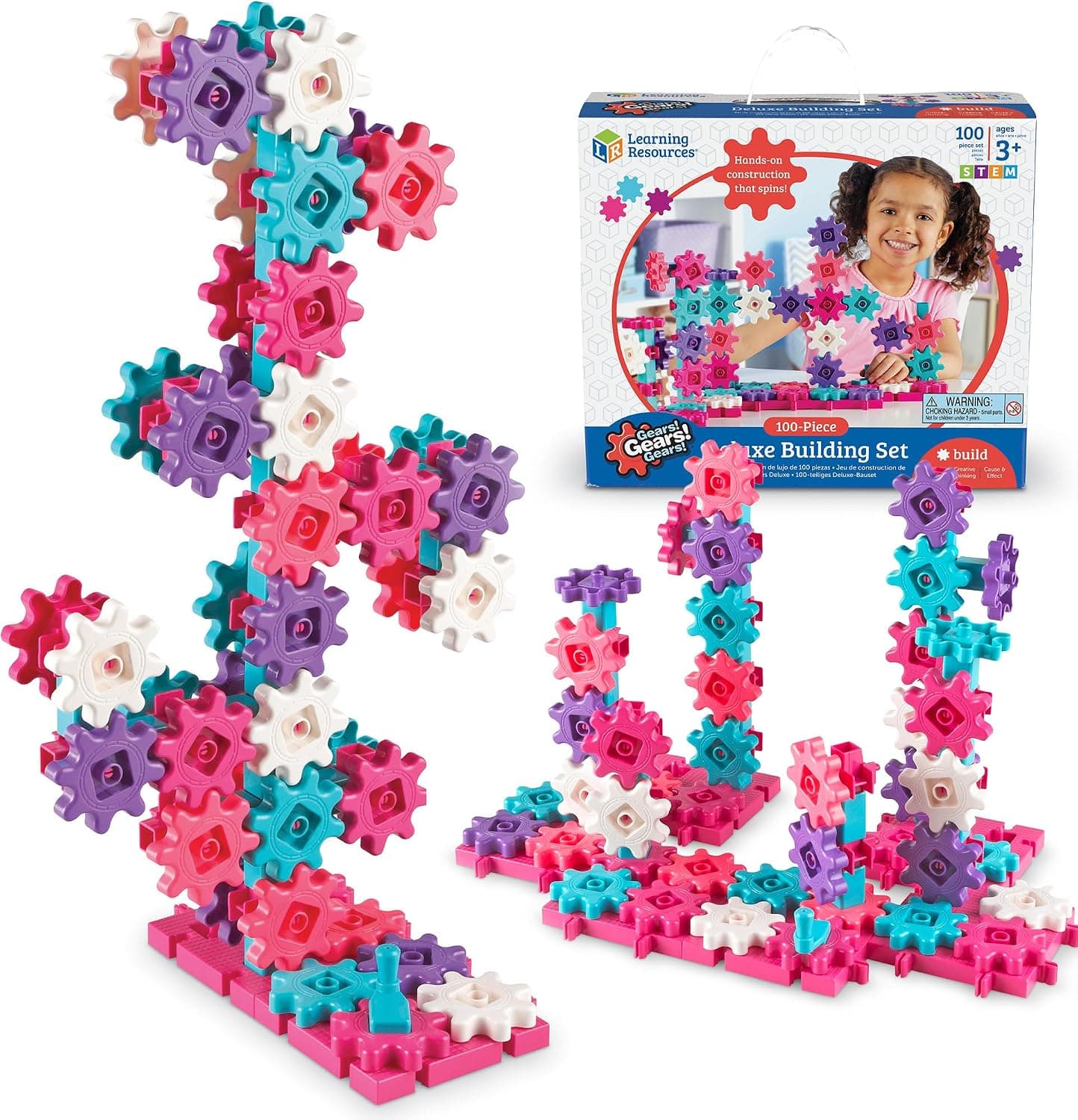 Conjunto de Edificio Gears Deluxe de Recursos de Aprendizaje, Rosa