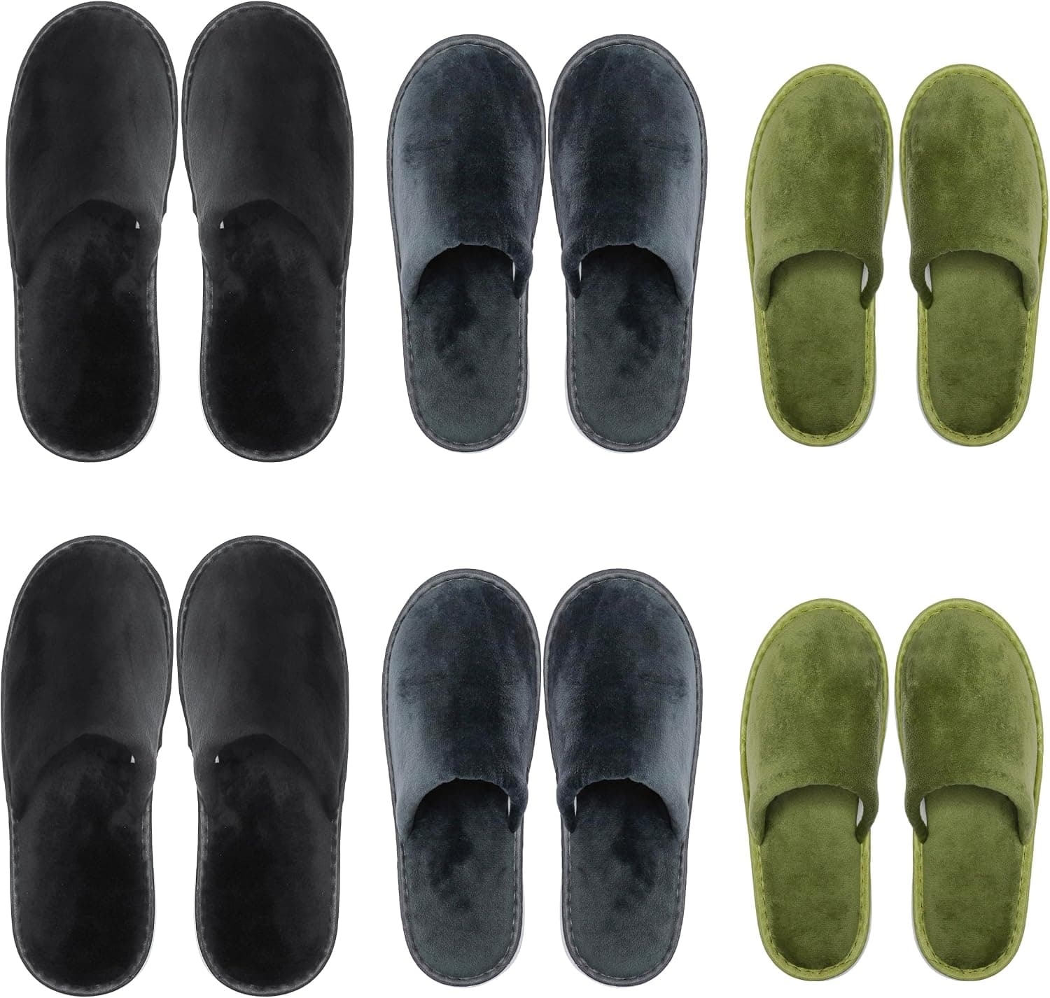 OSTADARRA 6-10 Pairs Spa Slippers, Non Slip Disposable Slippers For Guest