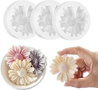 Molde de vela de silicona con flor de margarita, Moldes para Velas para velas, jabones hechos a mano, bombas de baño, barras de loción, artesanías de resina, decoraciones de hormigón