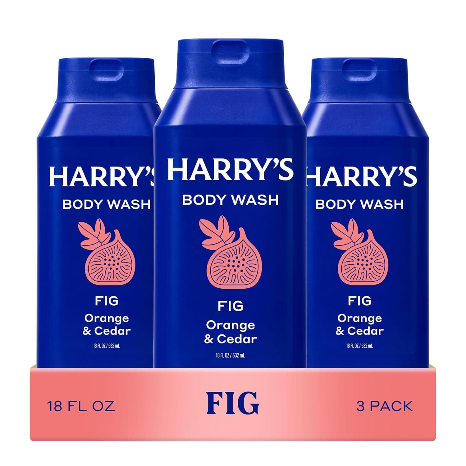 Harry's Men's Body Wash - Fig - 18 fl oz (3 Pack) | Shower Gel for Men - No Parabens, Sulfates, or Dyes