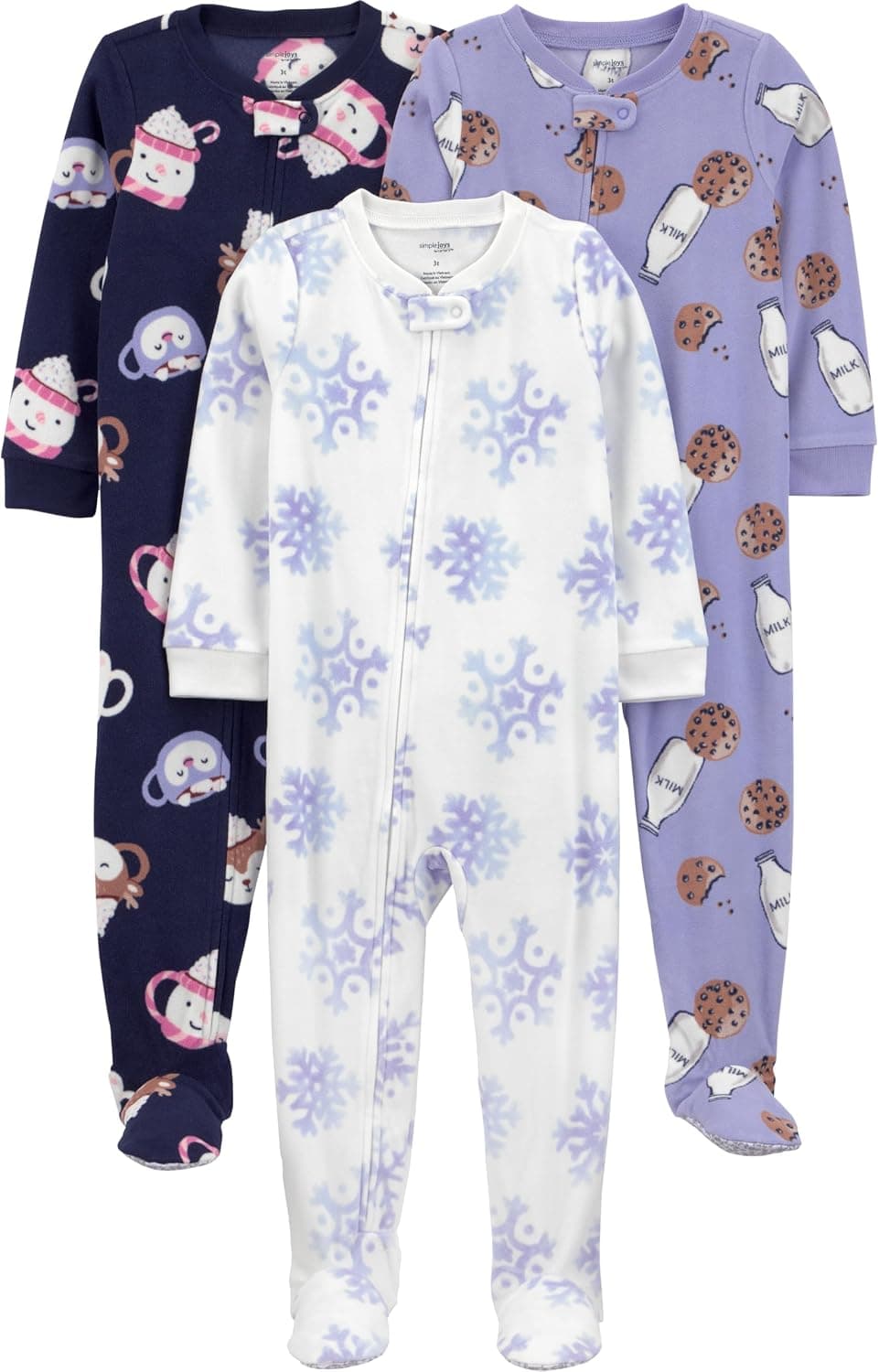 Simple Joys by Carter's Pijama holgado con patas de forro polar resistente al fuego para niñas