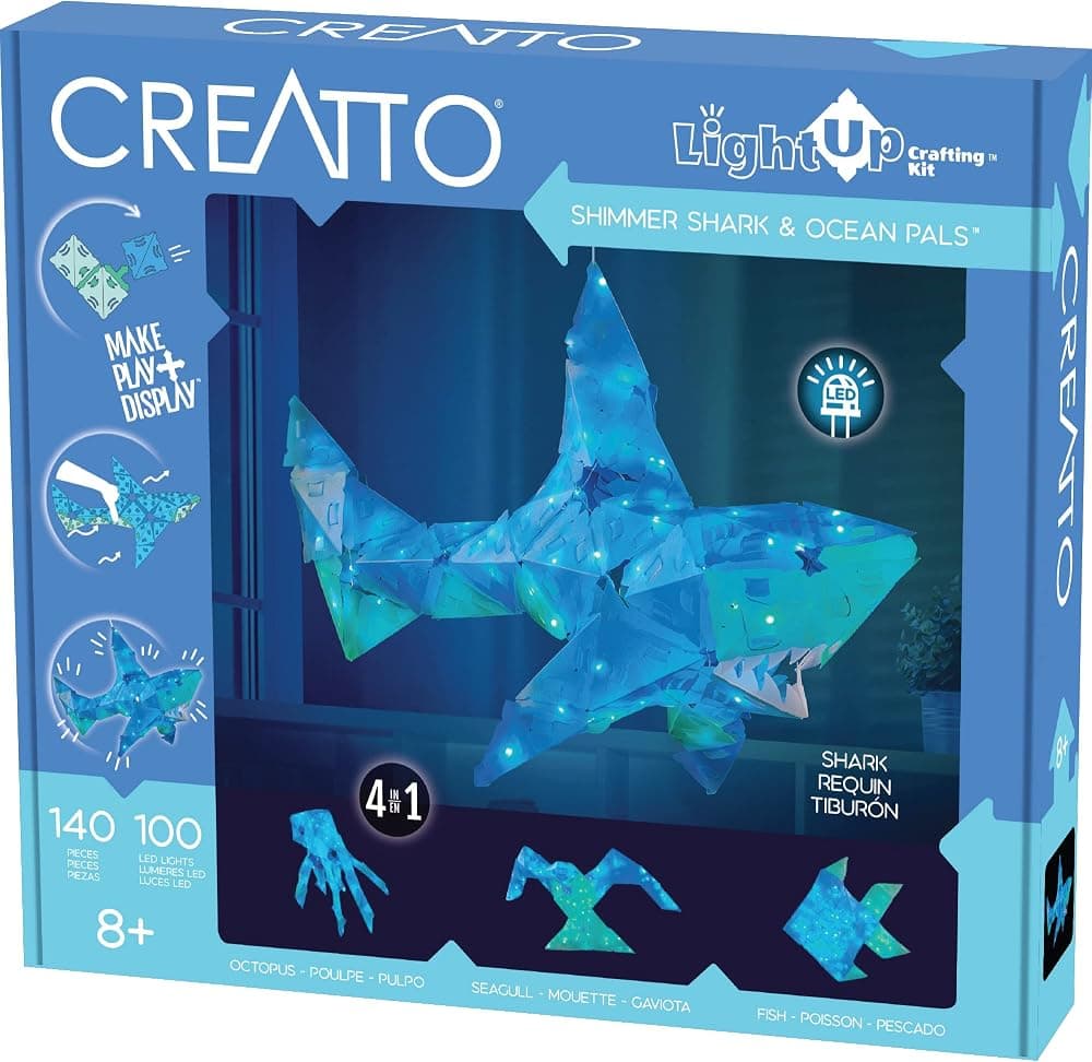 Creatto: Rompecabezas artesanal iluminado Shimmer Shark & Ocean Pals de Thames & Kosmos
