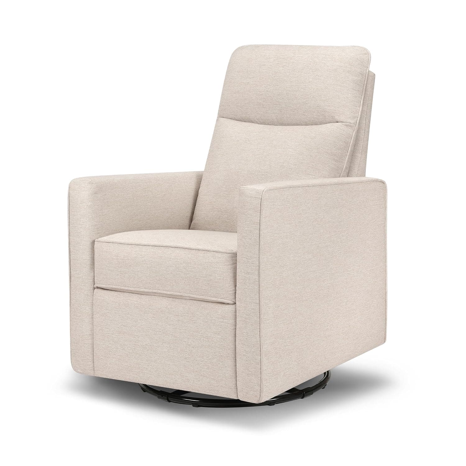 Silla de guardería reclinable Davinci Gabby Glider con giro de 360° - Playa | Mecedora planeadora con respaldo alto y respaldo acolchado - Certificado GREENGUARD Gold y FSC - Cómodo sillón reclinable giratorio para sala de estar y guardería