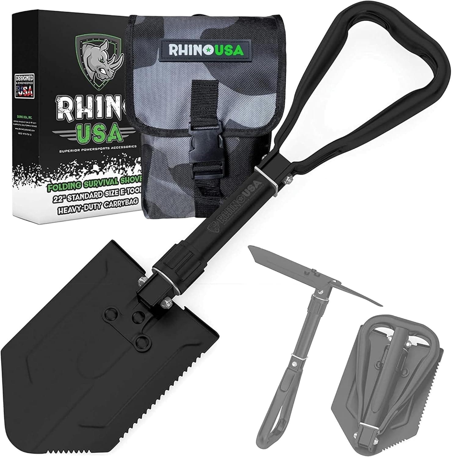 Pala de supervivencia plegable con pico Rhino usa - Herramienta de entrada militar
