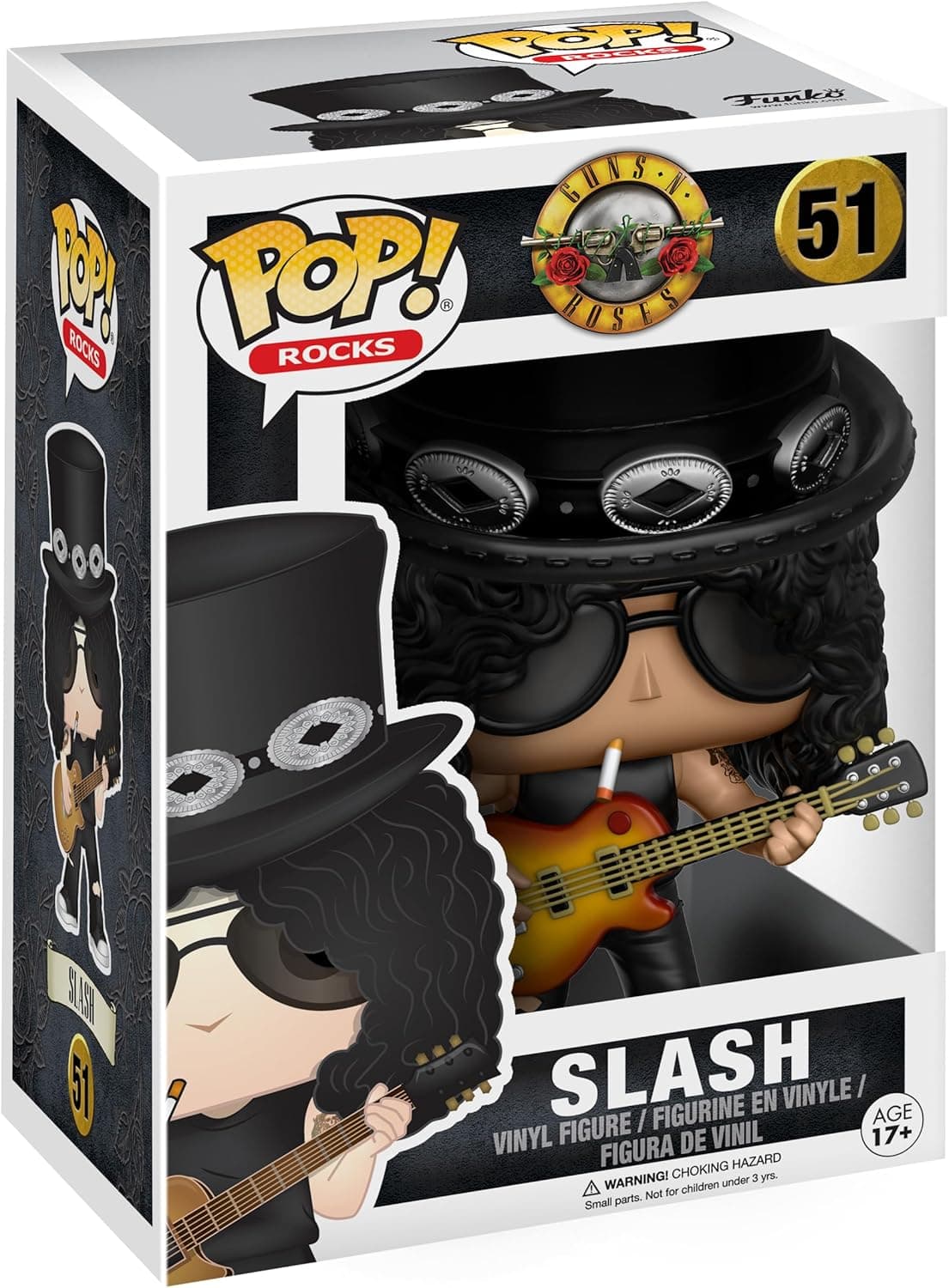 Funko Pop Rocks: Guns N' Roses - Slash - Guns N Roses - Figura de vinilo coleccionable - Idea de regalo - Mercancía oficial - Juguetes para niños y adultos - Aficionados a la música - Figura modelo para coleccionistas y exhibición