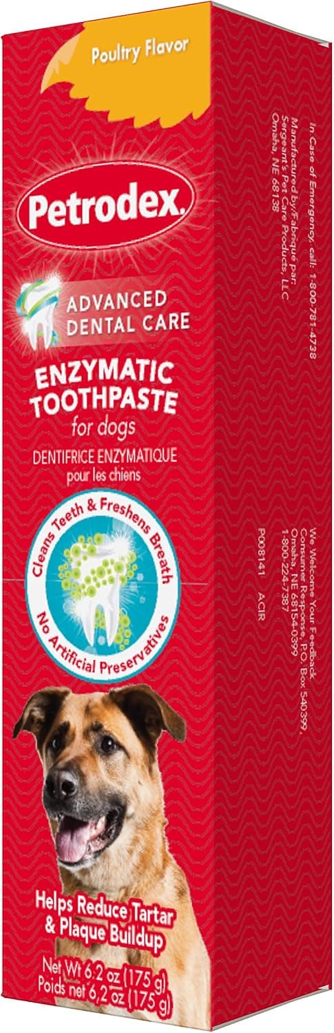 Petrodex Enzymatic Dog Toothpaste, Poultry Flavor, 6.2oz