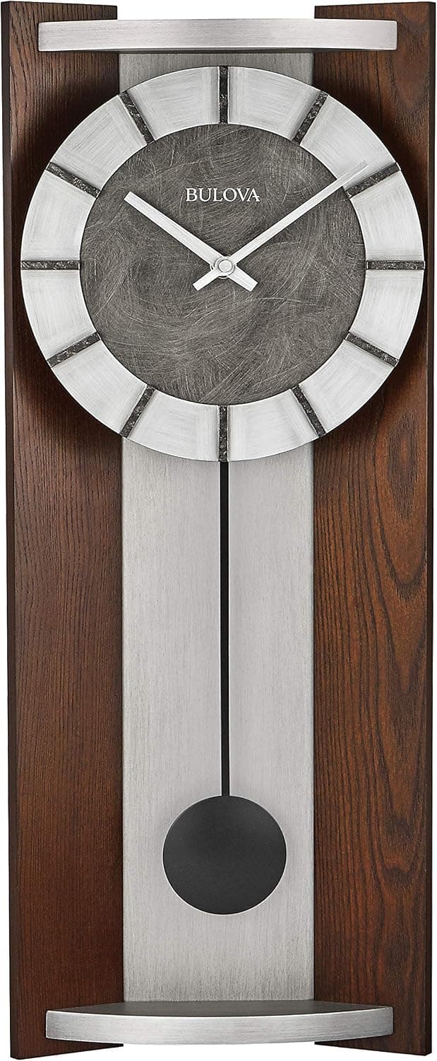 Bulova Newton Reloj de pared con péndulo, espresso (C4808)