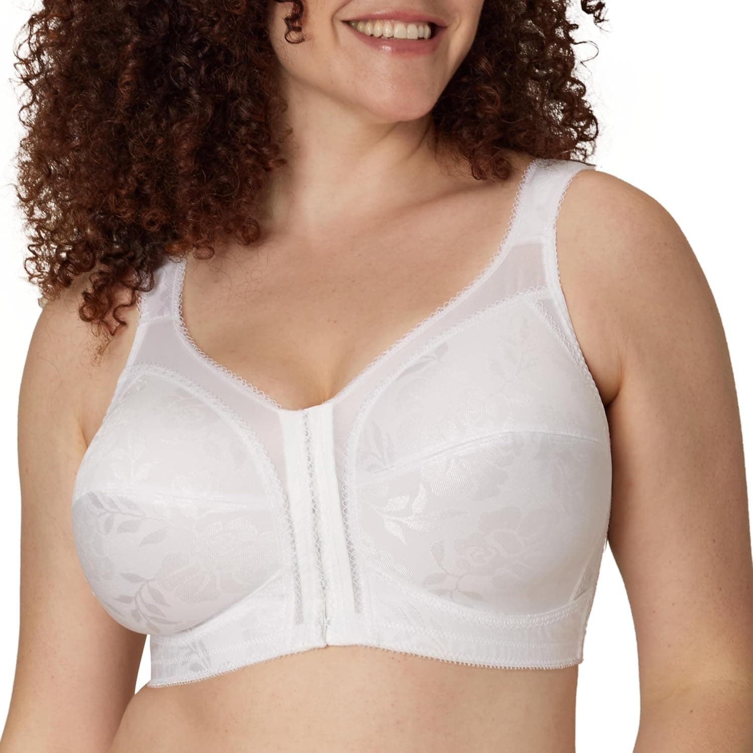 Playtex Sujetador inalámbrico con cierre frontal de 18 horas para mujer, sujetador TruSUPPORT de 4 vías con espalda flexible