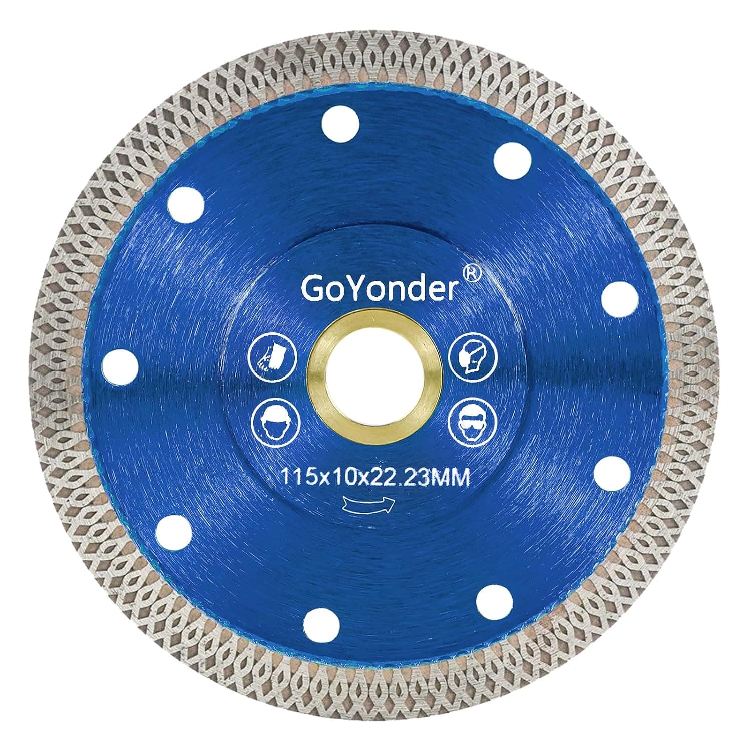 Hoja para azulejos GoYonder de 4,5 pulgadas, hoja de sierra diamantada superfina para cortar azulejos de porcelana, cerámica de mármol de granito (4,5")