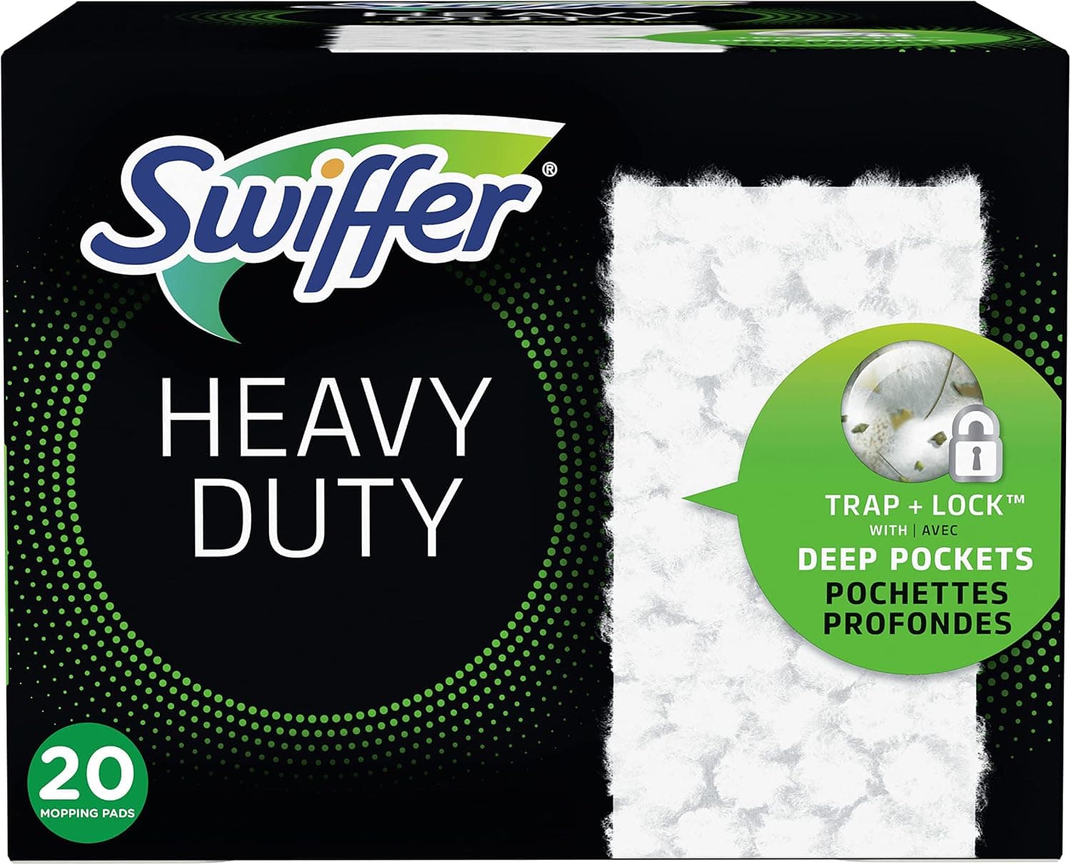 Recambios de paño seco multisuperficie Swiffer Sweeper Heavy Duty para barrer y limpiar pisos, 20Count