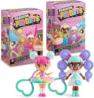 Fashion Fidgets Sensory Toy Dolls – Push Pop Fidget Toy Pack de 2 – Alivio de ansiedad y estrés para niños