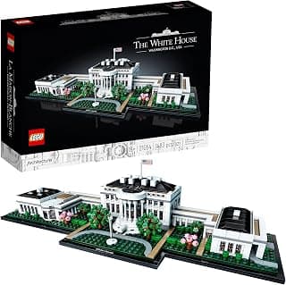 Colección de Arquitectura: La Casa Blanca 21054 - Kit de construcción de maquetas, set creativo para adultos y adolescentes, proyecto de bricolaje energizante, oficina presidencial icónica, gran regalo coleccionable para el día del padre