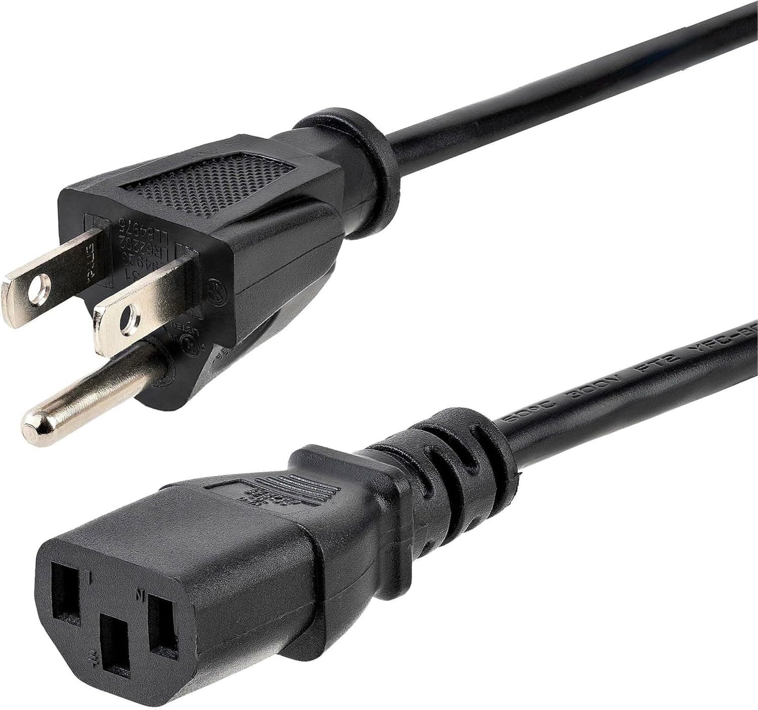 Cable de alimentación para ordenador StarTech de 10 pies, 10A 125V, 18AWG, negro (PXT10110)